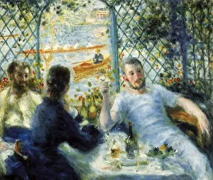 Latticed: Lunch by the River, by Renoir