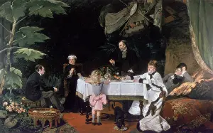 Conservatory: Luncheon in the Conservatory (1877) Three generations