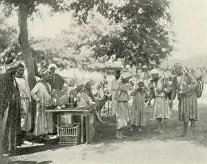 Arabs: Luncheon in the streets of Cairo, Egypt