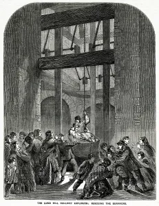 Deaths: Lung Hill Colliery explosion - resuing the survivors 1857