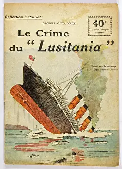 Conveys: LUSITANIA SINKS
