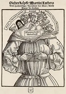 Satirised: Luther with 7 Heads