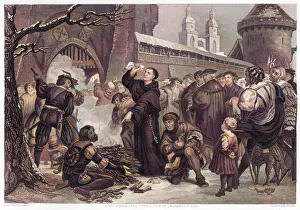 Domini: Luther burns the Papal Bull 1520