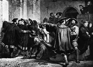 Wittenberg: Luther's posting of his theses in Wittenberg, around 151