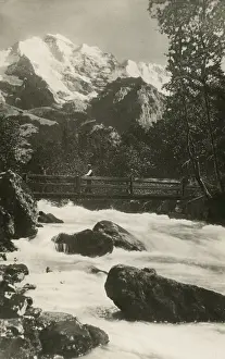 Interlaken: Lutschine River and view of Jungfrau Mountain