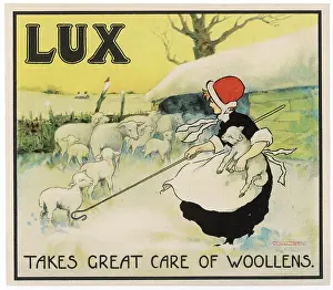Woolens: LUX SOAP/GIRL WITH SHEEP