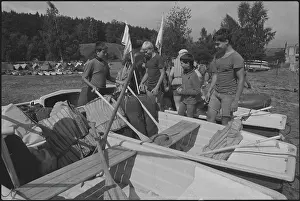 Paddlers: Luznice River, paddlers, camping