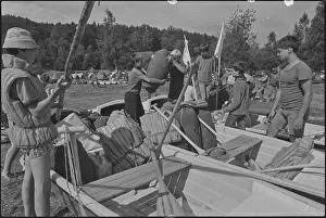 Paddlers: Luznice River, paddlers, camping