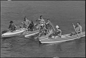 Paddlers: Luznice River, paddlers, canoe