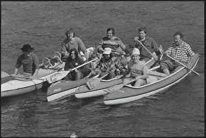 Paddlers: Luznice River, paddlers, canoe
