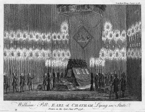 Chatham: Lying in state of Wiliam Pitt the Elder, 1778