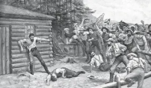 Confronts: Lynch Law sceme with angry mob