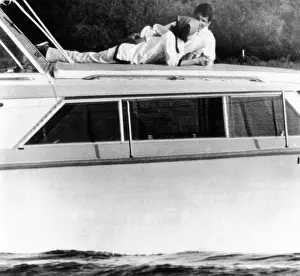 Luci: Lynda Bird Johnson relaxes on her father's ?