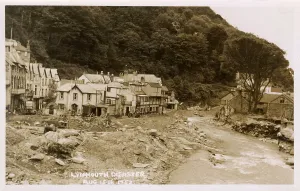 Tonnes: Lynmouth, Devon - devastated by flood water