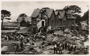 Tonnes: Lynmouth, Devon - devastated by flood water