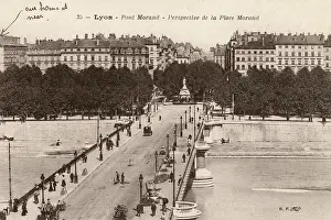 Morand: Lyon - Morand Bridge - Looking toward Place Morand