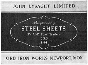 Constructional: Lysaght Constructional Steelwork. Steel Sheets 3S3 S.84