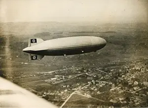 Lz129: The LZ129 Hindenburg over Friedrichshafen during a test