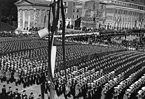 Bravery: M Battalions of the Black Shirts during a march in Rome