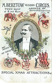 Cartouches: M Beketow Russian Circus