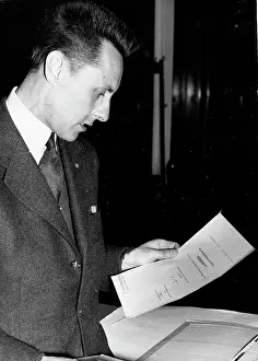 Typewritten: M Castaing examining Hitler's documents, London