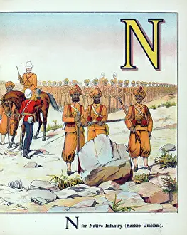 Khaki: M for Marine Light Infantry N for Native Infantry