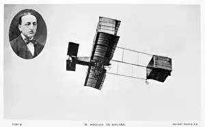 Rougier: M. Rougier flying an early biplane
