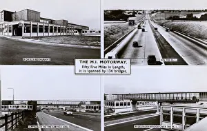 Dunstable: The M1 Motorway - 3 Service Stations - Dunstable turn-off