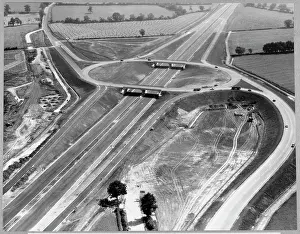 Northwards: M1 Motorway, Junction 16, Upper Heyford, Northamptonshire