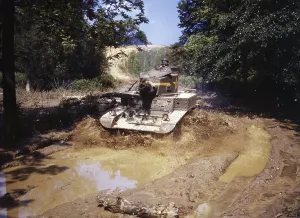 Kentucky: M3 Stuart light tank during training at Fort Knox