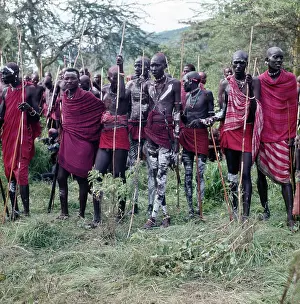 Pastoralists: Maasai warriors during an initiation ceremony