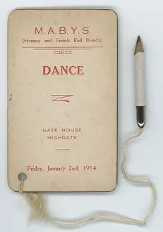 Highgate: MABYS Dance Card, Highgate. London