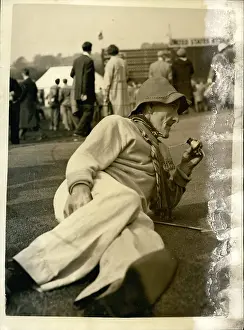 Burk: Mac the caddy relaxing on golf course in Yorkshire
