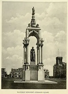 Montreal: Macdonald Monument at Place du Canada in Montreal