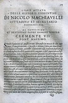 1469: MACHIAVELLI, Niccol (1469-1527)