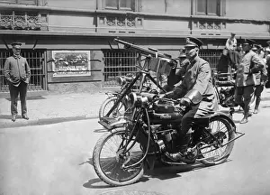 Lawmen: Machine gun mounted on a two man motorcycle