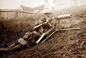 Practise: Machine gun practise during WW1