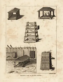 Battering: Machines used in ancient sieges