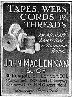Tapes: MacLennan Tapes, Webs & Cords & Threads For Aircraft Work