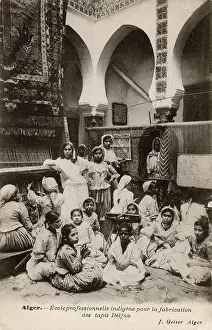Valee: Madame Delfau's school of carpet making, Algiers, Algeria