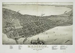 C1885: Madison, state capital of Wisconsin 1885