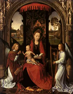 Memling: Madonna and Child with Angels, by Memling