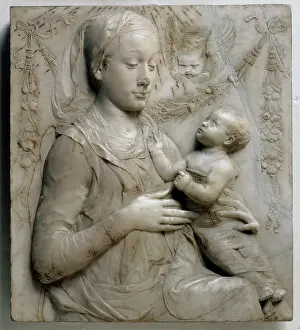 Bargello: Madonna and Child, bas-relief by