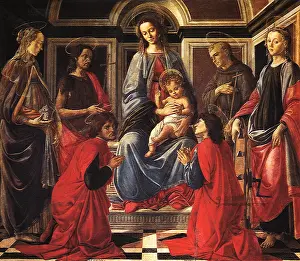Botticelli: Madonna and Child Enthroned, by Botticelli