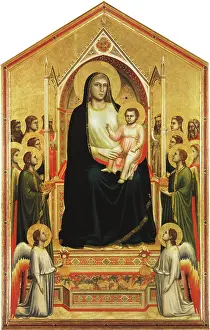 Enthroned: Madonna and Child Enthroned, by Giotto