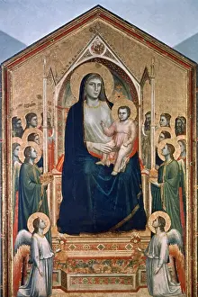 Enthroned: Madonna and Child Enthroned, by Giotto