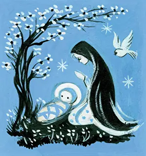 Brough: Madonna and Child under Flowering Tree