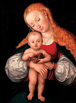 Zwettl: Madonna with child and grapes