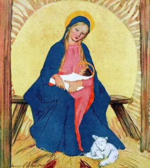 Muriel Dawson Collection: Madonna and Child by Muriel Dawson