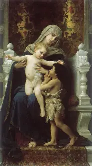 Bouguereau: Madonna and Child with Saint John the Baptist, by Bouguereau